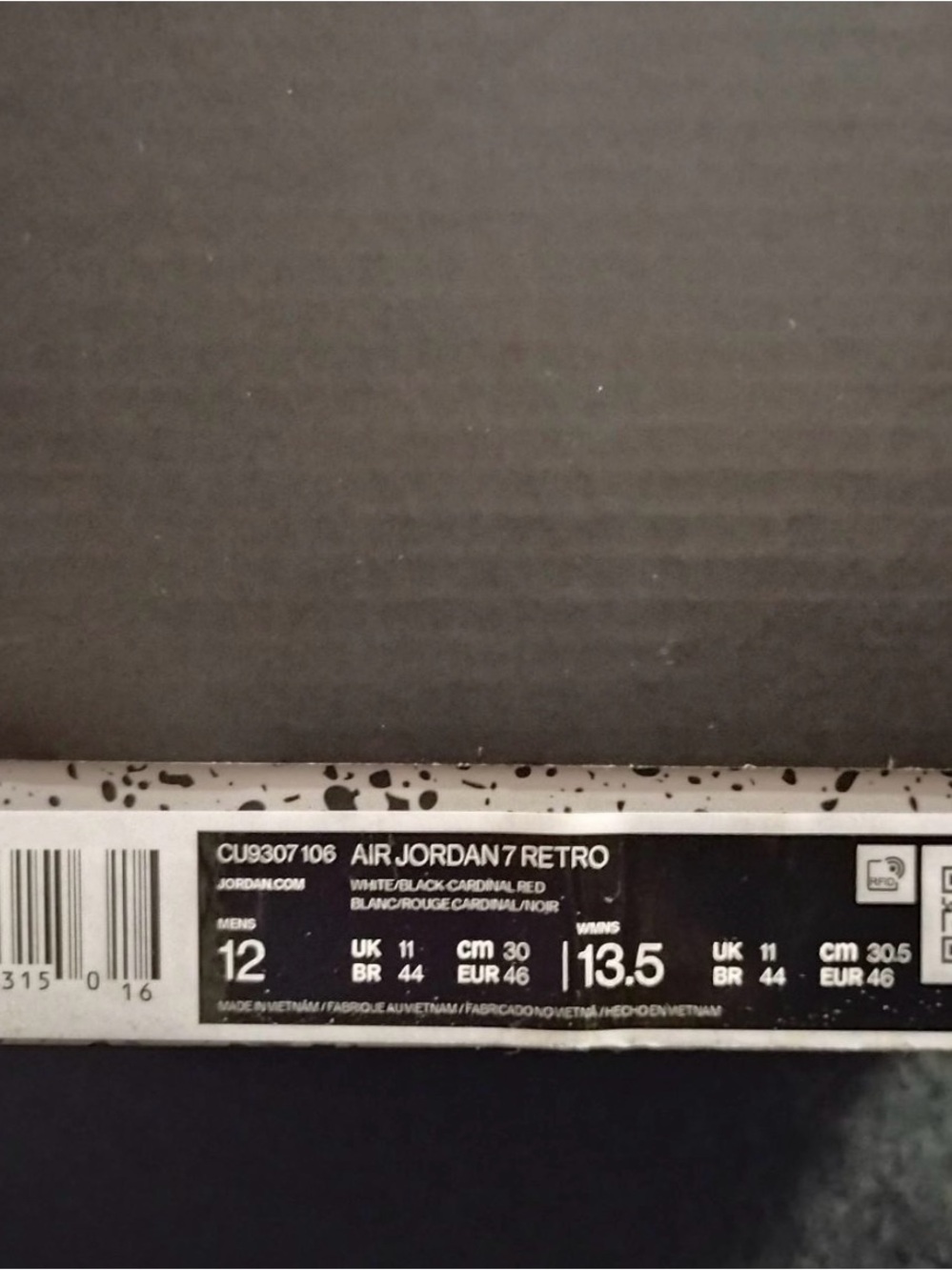 Jordan cardinal 7 size 12 mens - Picture 5 of 7